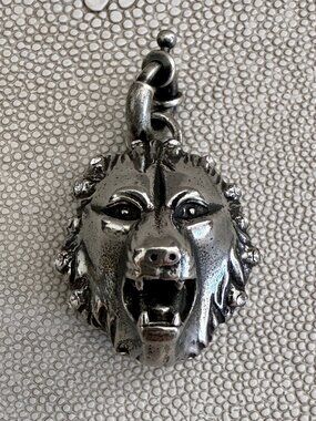 Dyrberg/Kern Lenna Swarovski crystal lion head pendant